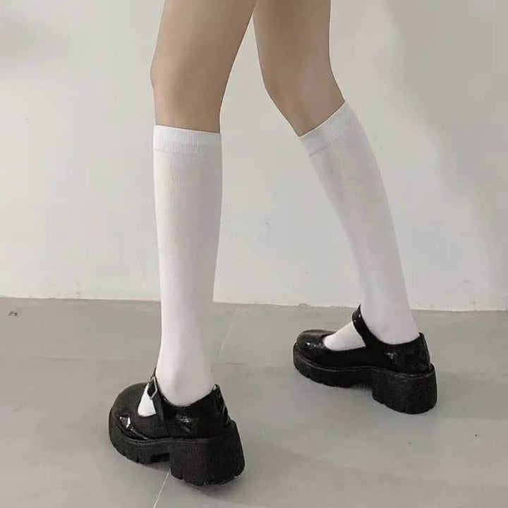 1 Pair  Women Skinny college style  Knee High Socks - SocksLtd