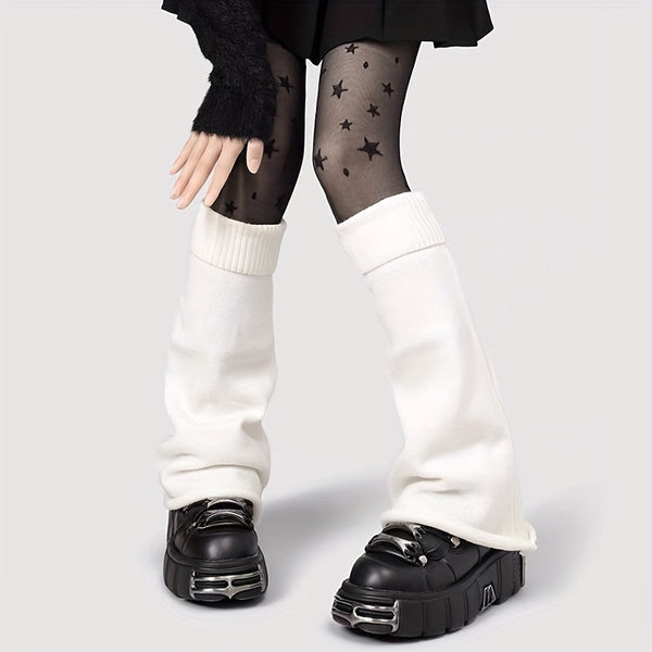 1 pair Plus Size JK Style Leg  Knee High  Socks - SocksLtd