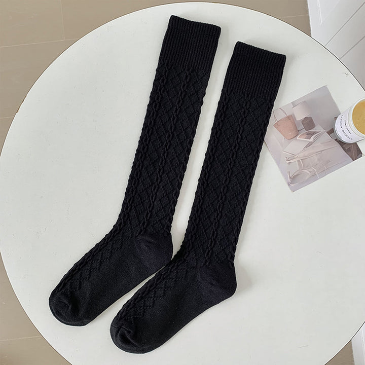 1 pair Women Cozy Cable Knit Knee High Socks - SocksLtd