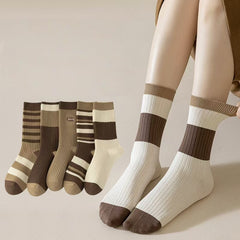 5 Pairs Mirad Retro Casual Socks