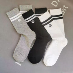 3 Pairs Fitness Embroidery Casual Socks