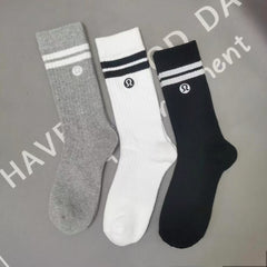 3 Pairs Fitness Embroidery Casual Socks