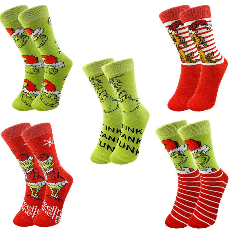 2 Pairs Cartoon Creativity Crew Socks - SocksLtd