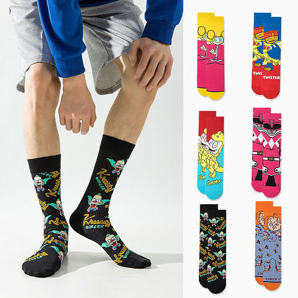 2 Pairs Cartoon internet celebrity ins Fun Crew Socks - SocksLtd