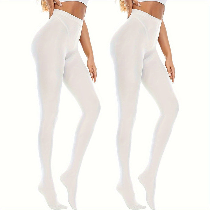 2 Pairs Classic Sheer Pantyhose Comfortable Fit Stockings socks - SocksLtd