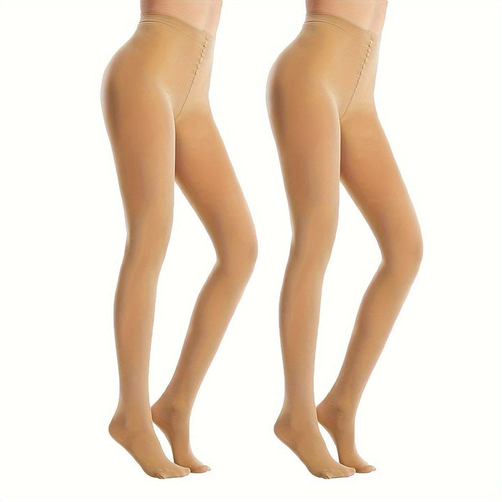 2 Pairs Classic Sheer Pantyhose Comfortable Fit Stockings socks - SocksLtd