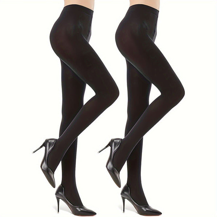 2 Pairs Classic Sheer Pantyhose Comfortable Fit Stockings socks - SocksLtd