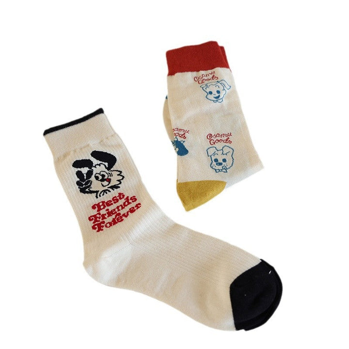 2 Pairs Creative cute cartoon Casual Crew Socks - SocksLtd
