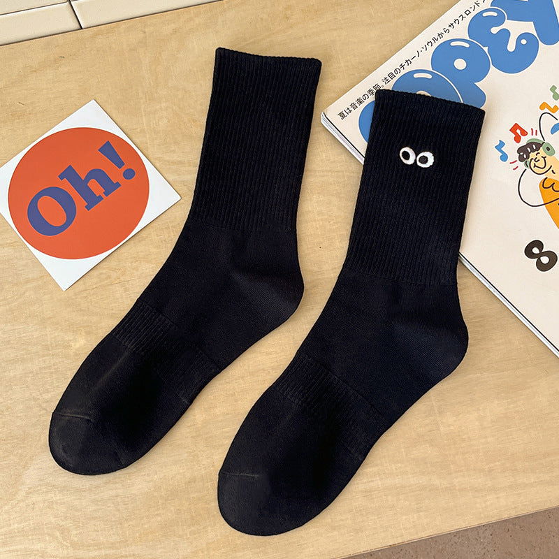 2 Pairs Dopamine embroidery Fun Socks - SocksLtd