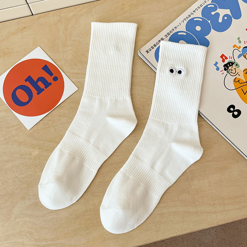 2 Pairs Dopamine embroidery Fun Socks - SocksLtd