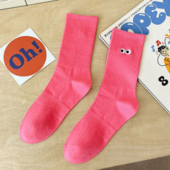 2 Pairs Dopamine embroidery Fun Socks - SocksLtd