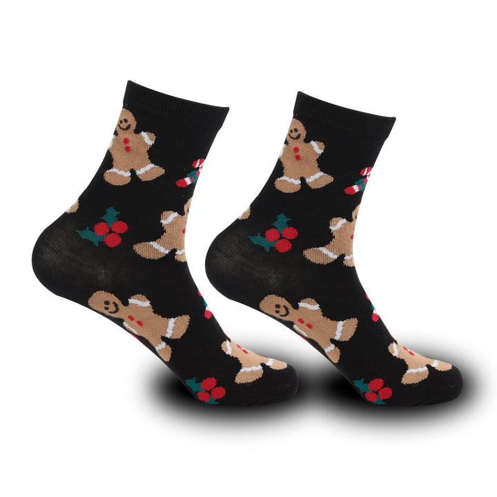 2 Pairs Elk Snowman Cartoon Christmas Crew Socks - SocksLtd