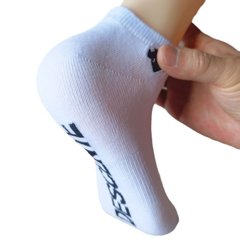 2 Pairs Embroidered sports Ankle Socks - SocksLtd