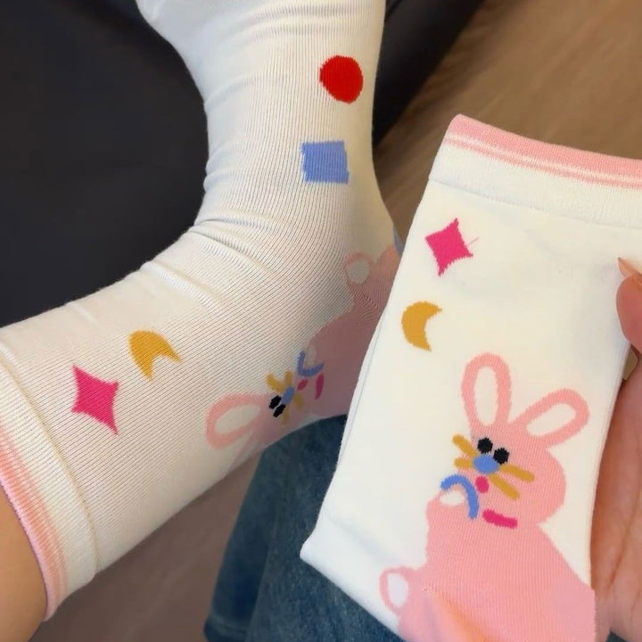 2 Pairs Ins Cartoon Original Design Fun Crew Socks - SocksLtd
