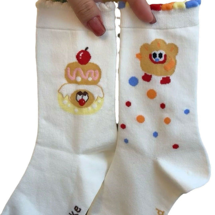 2 Pairs Ins Cartoon Original Design Fun Crew Socks - SocksLtd