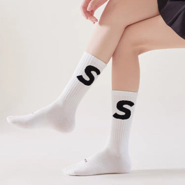 2 Pairs Ins Tide Alphabet Casual Crew Socks - SocksLtd