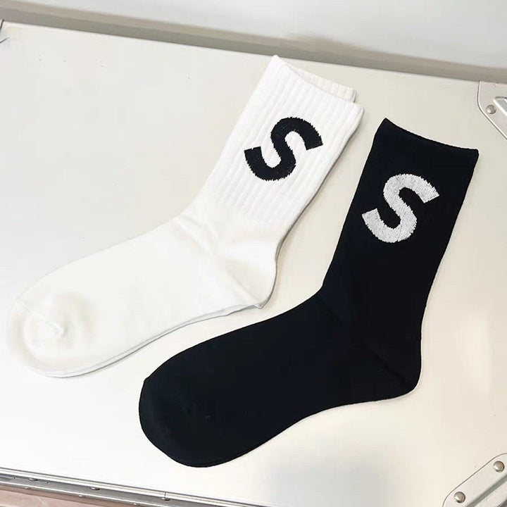 2 Pairs Ins Tide Alphabet Casual Crew Socks - SocksLtd