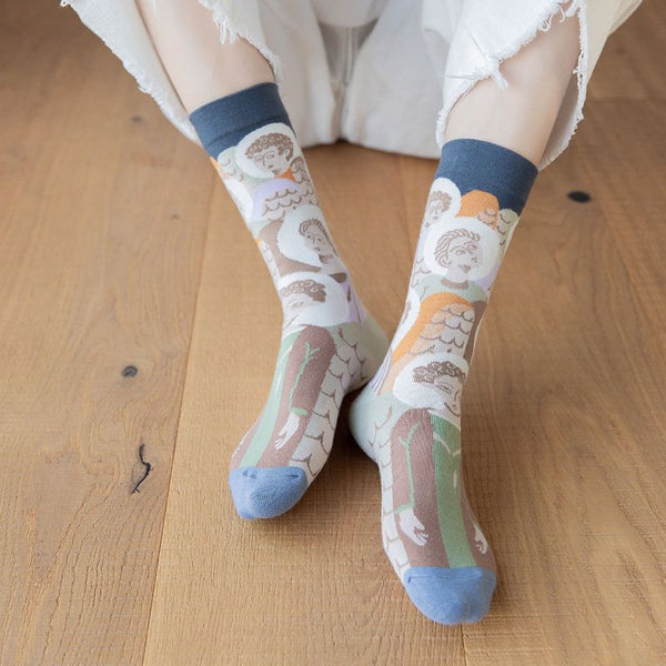 2 Pairs Ins trendy fashion Casual Crew Socks - SocksLtd