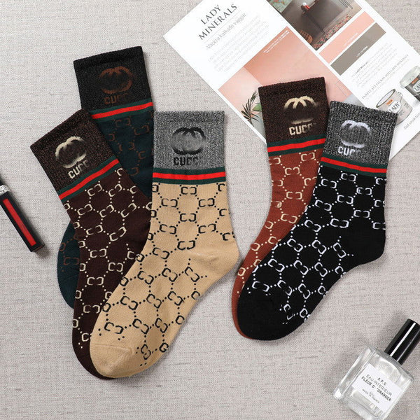 2 Pairs Ins trendy versatile Casual Crew Socks - SocksLtd