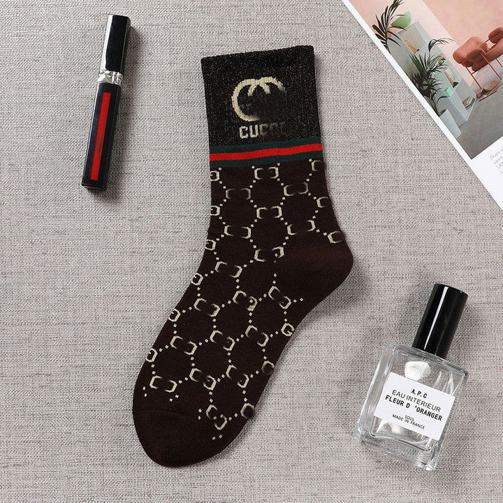 2 Pairs Ins trendy versatile Casual Crew Socks - SocksLtd