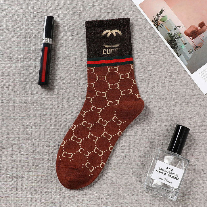 2 Pairs Ins trendy versatile Casual Crew Socks - SocksLtd