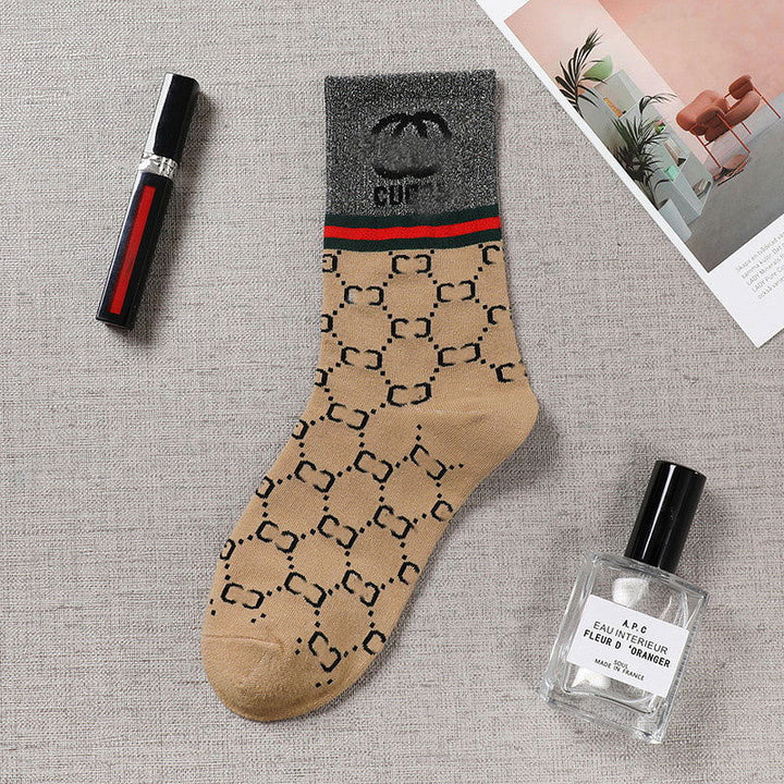 2 Pairs Ins trendy versatile Casual Crew Socks - SocksLtd