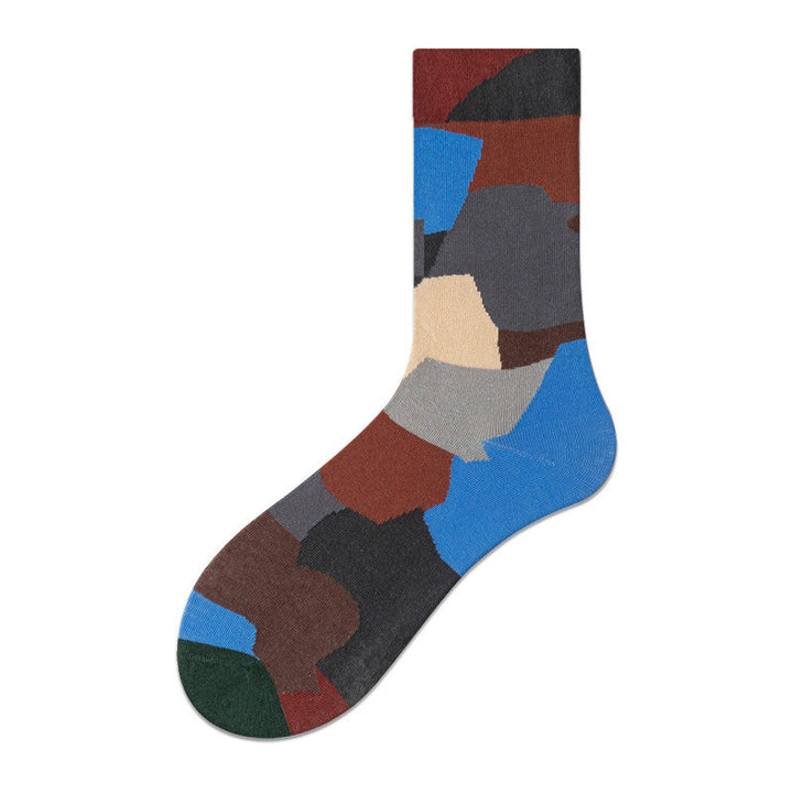 2 Pairs Personalized oil painting Casual Crew Socks - SocksLtd