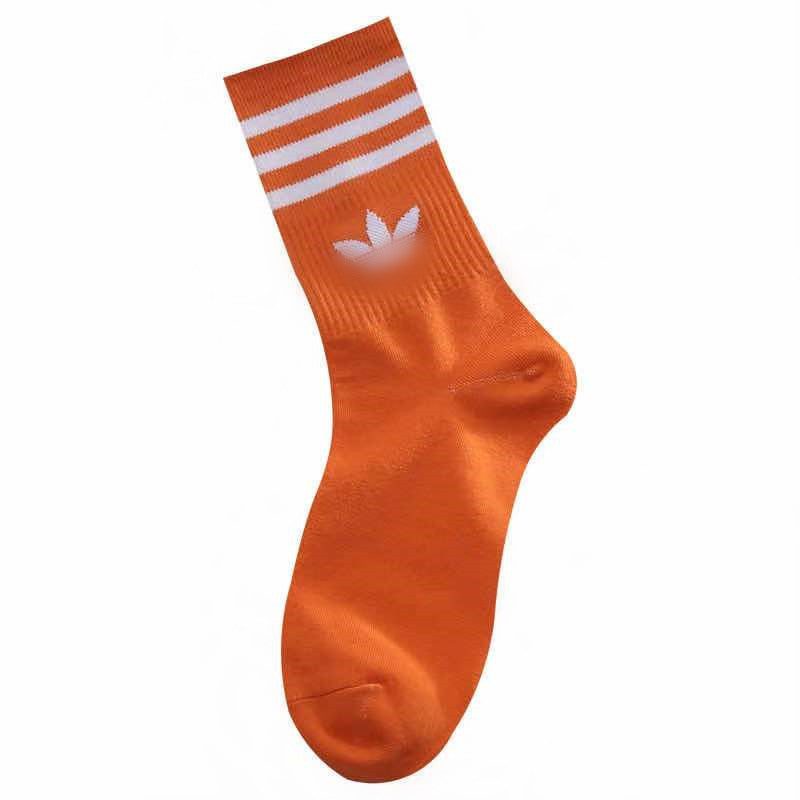 2 Pairs Three bars Casual Crew Socks - SocksLtd