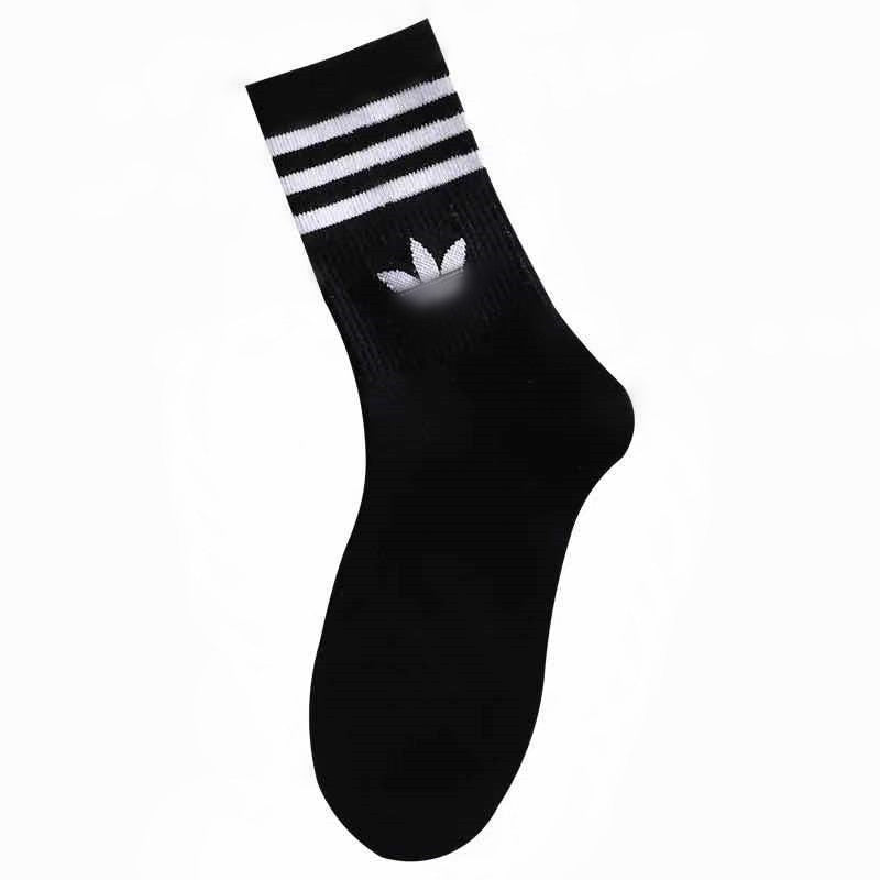 2 Pairs Three bars Casual Crew Socks - SocksLtd