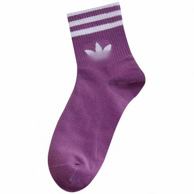 2 Pairs Three bars Casual Crew Socks - SocksLtd