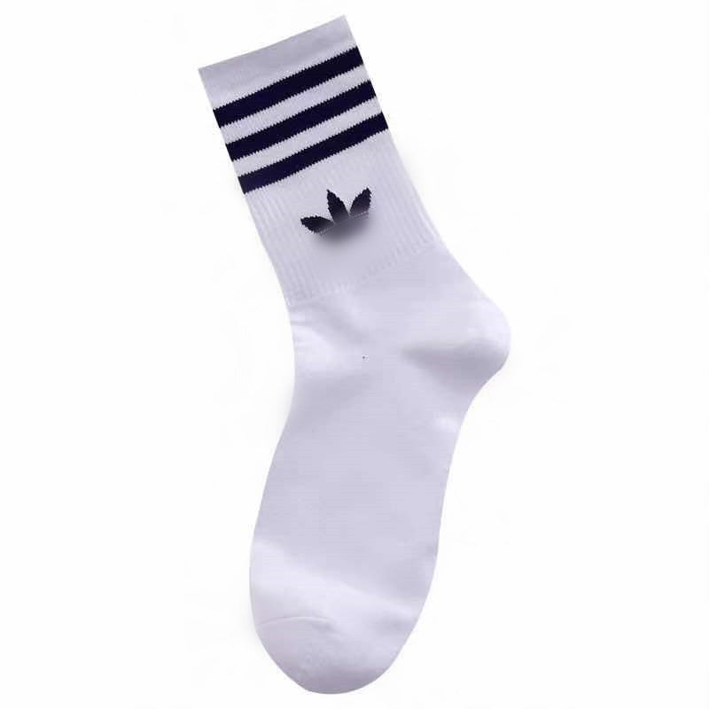 2 Pairs Three bars Casual Crew Socks - SocksLtd