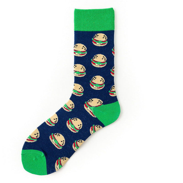 2 Pairs Trendy oil painting Casual Crew Socks - SocksLtd