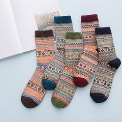 1 Pair Retro rabbit wool Thermal Socks