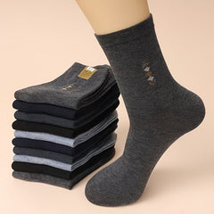 10 Pairs Moisture Wicking  Dress Crew Socks