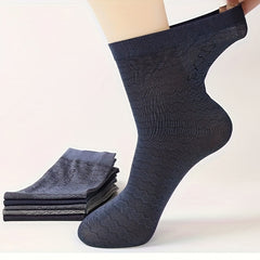 10 Pairs Men Breathable Loose Fitting Dress Crew Socks