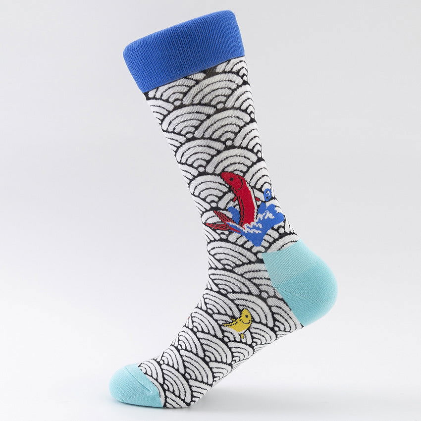 3 Pairs Fashion Cartoon Casual Crew Socks - SocksLtd