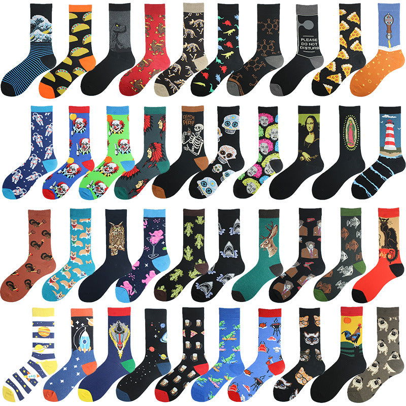 3 Pairs Fashion Trends Casual Crew Socks - SocksLtd