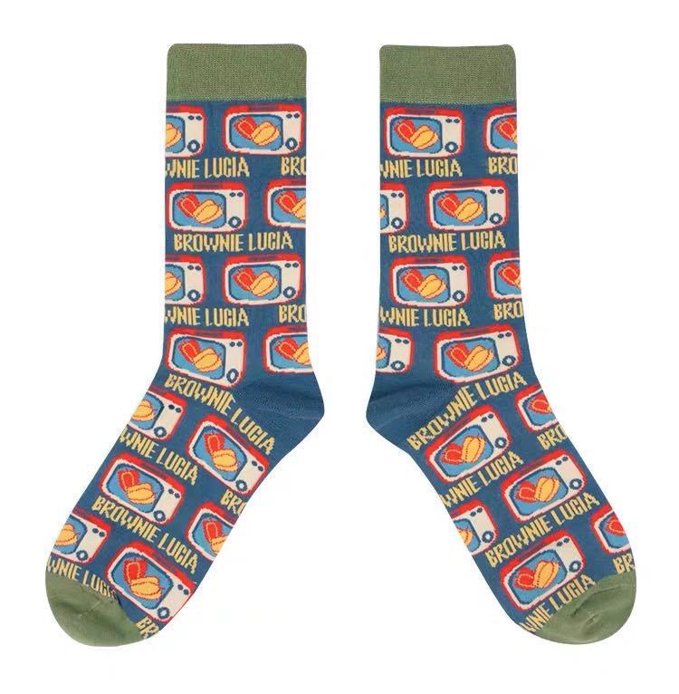 3 Pairs French illustrated cartoon Fun Socks - SocksLtd