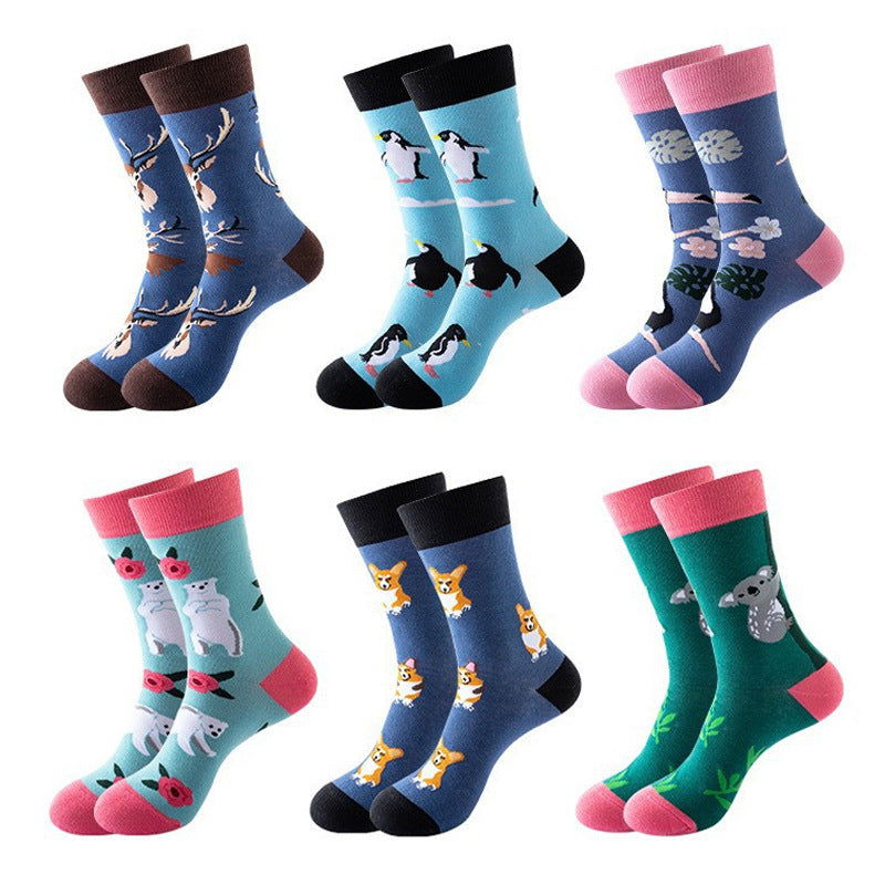 3 Pairs Personalized Trend Casual Crew Socks - SocksLtd