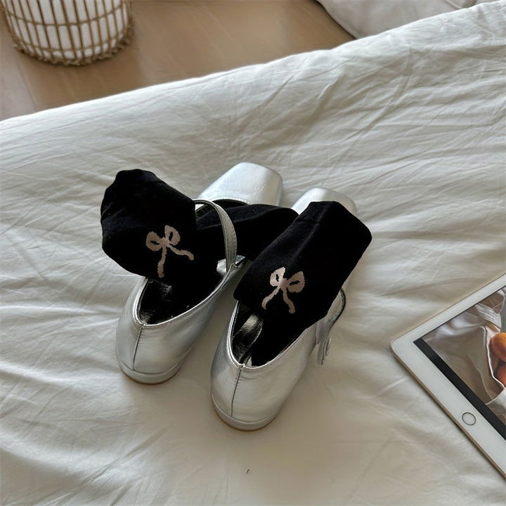 3 Pairs Trendy Bow Comfy  Breathable Crew Socks - SocksLtd