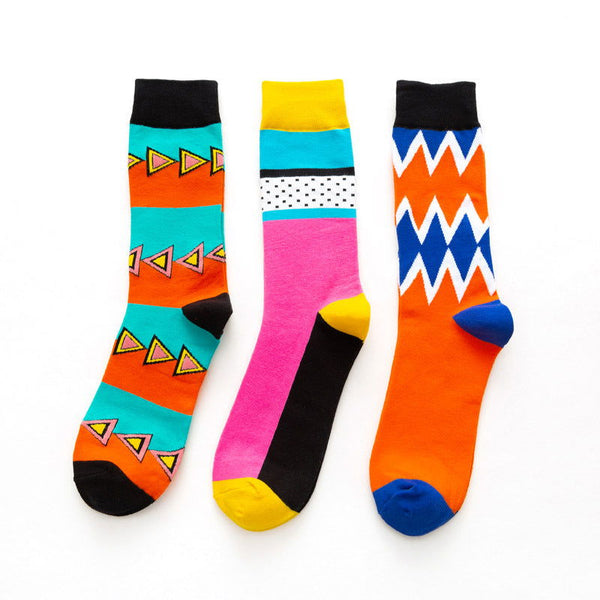 3 Pairs Trendy brand personality Casual Crew Socks - SocksLtd