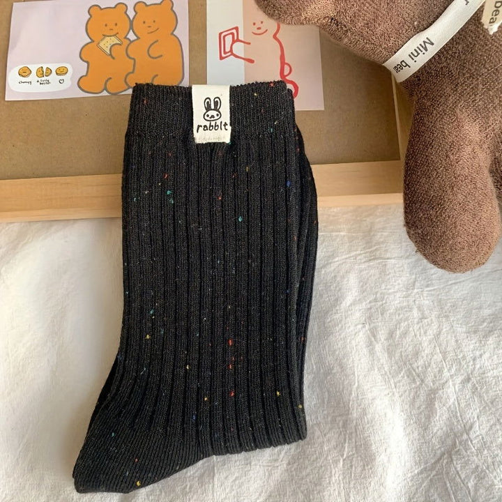 4 Pairs Cozy  Knit  Casual Fashion Crew Socks - SocksLtd