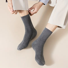 5 Pairs Men Minimalis Various Featuring Dress Crew Socks