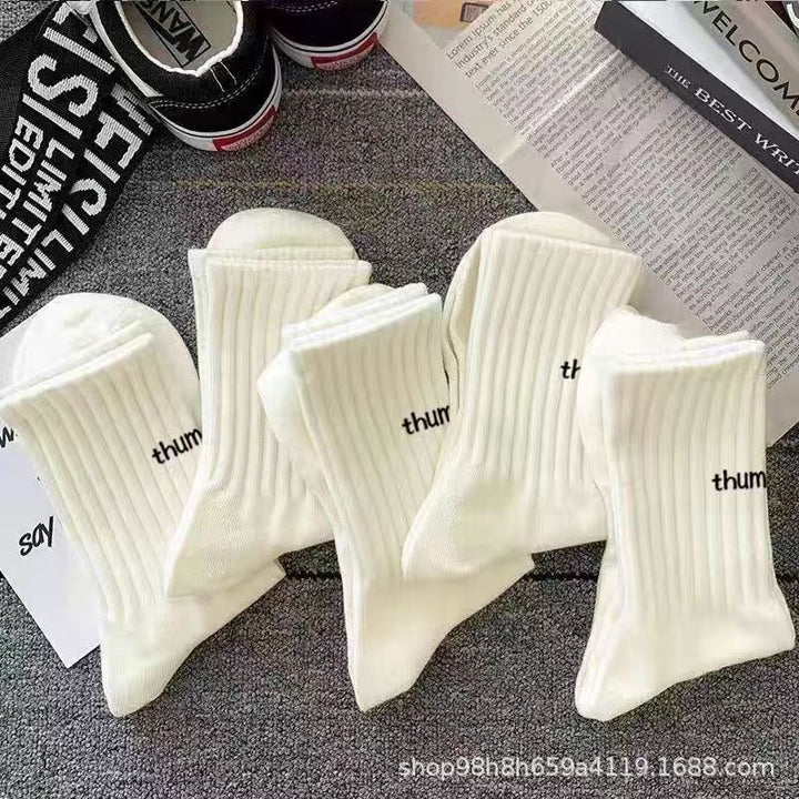 5 Pairs Breathable sports Casual Crew Socks - SocksLtd