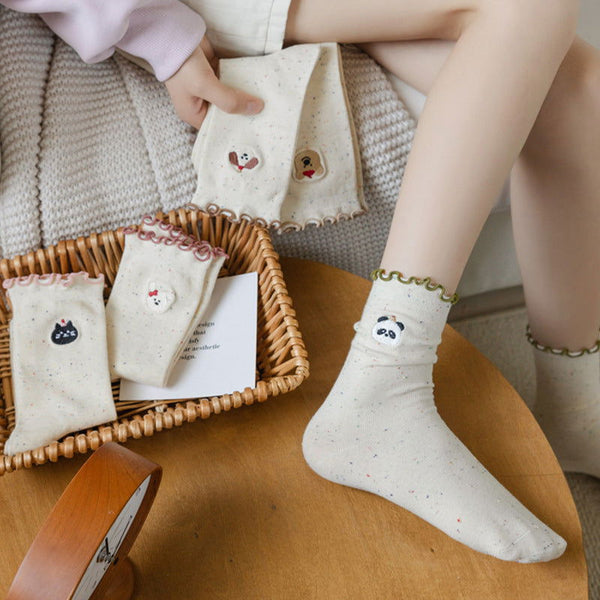 5 Pairs Cartoon Japanese series Casual Crew Socks - SocksLtd