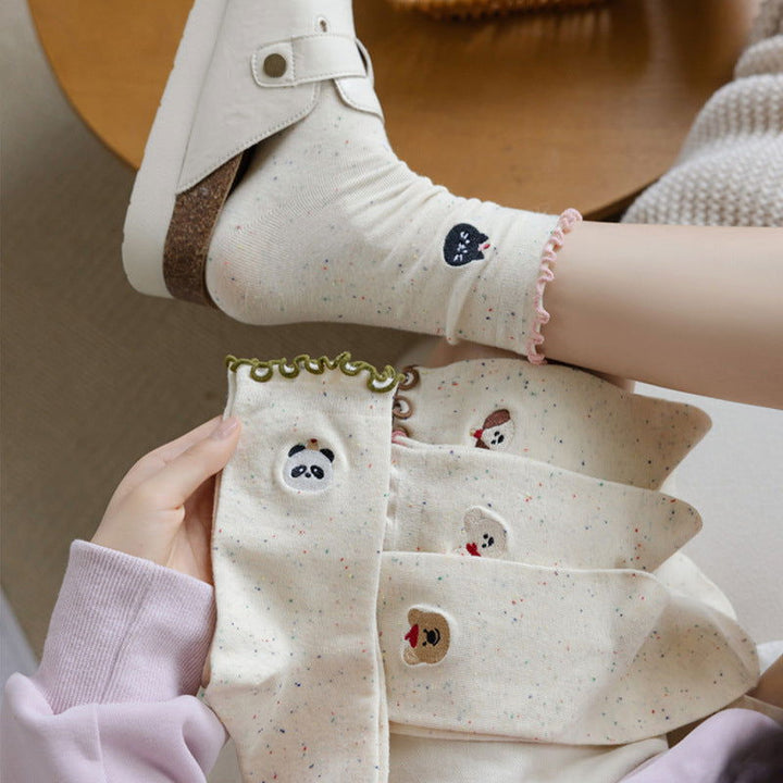5 Pairs Cartoon Japanese series Casual Crew Socks - SocksLtd