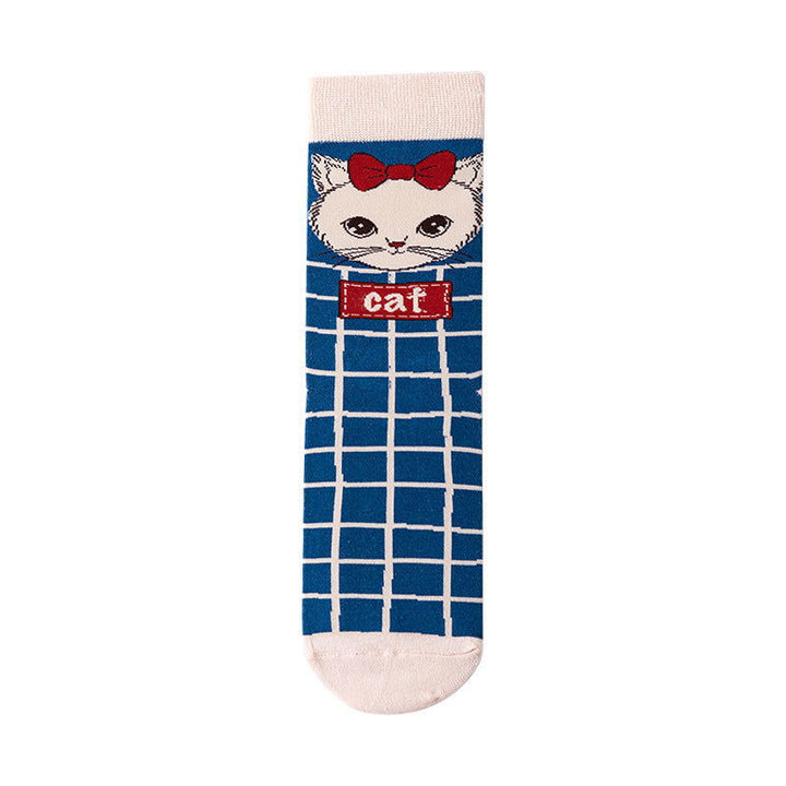 5 Pairs Cartoon illustration fashion Fun Crew Socks - SocksLtd