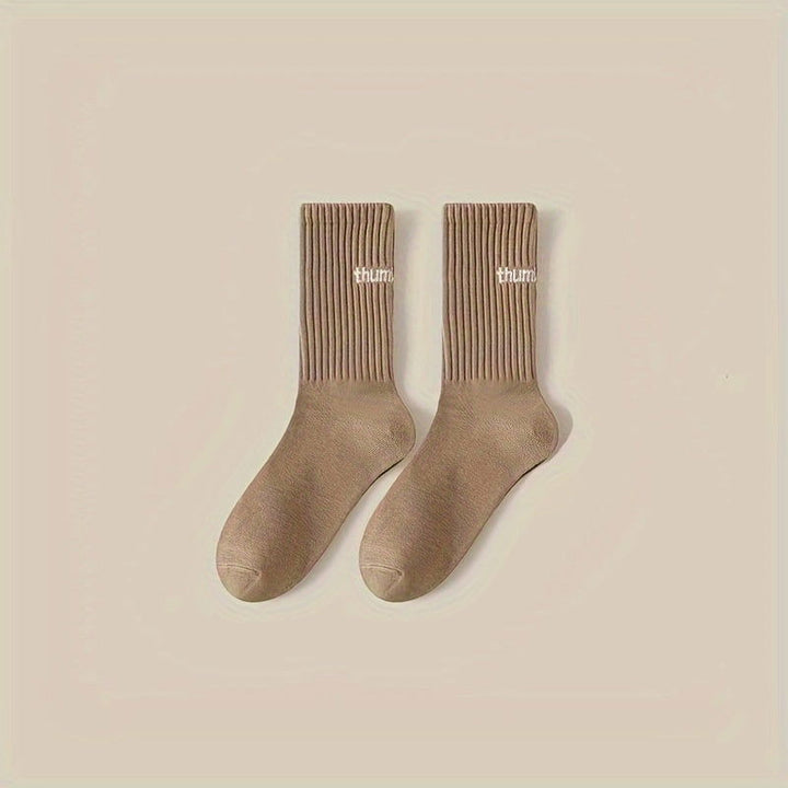 5 Pairs Fashion Versatile Breathable Comfy Crew Socks - SocksLtd