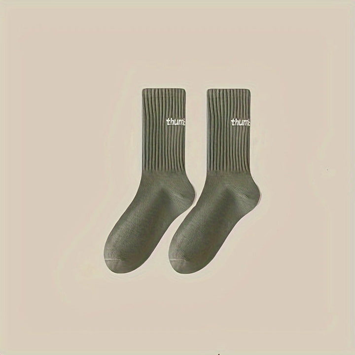 5 Pairs Fashion Versatile Breathable Comfy Crew Socks - SocksLtd