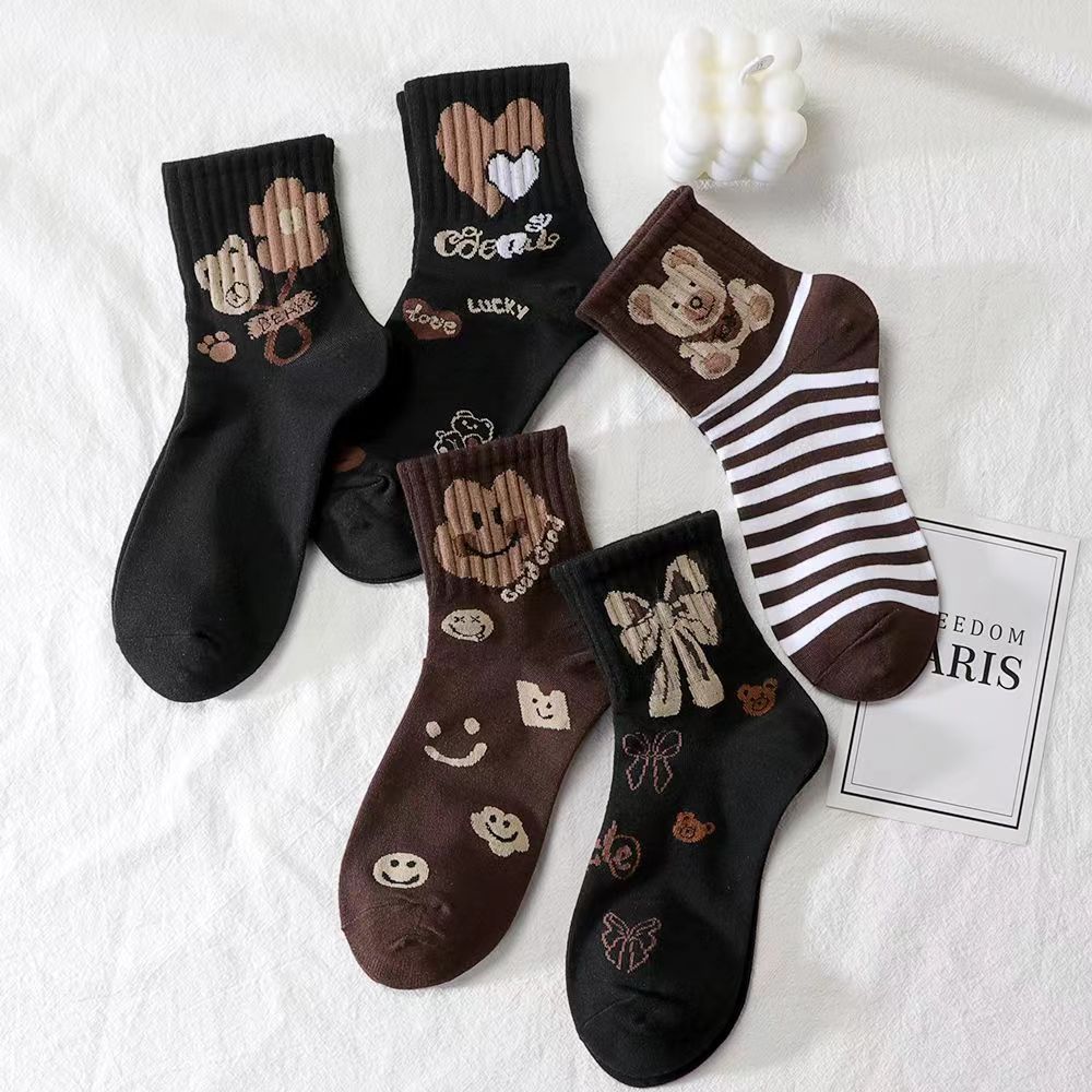 5 Pairs Ins Tide Casual Crew Socks - SocksLtd